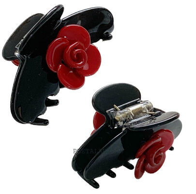 Black and Red Hair Claw Clip with Hair Accessories Customization Service