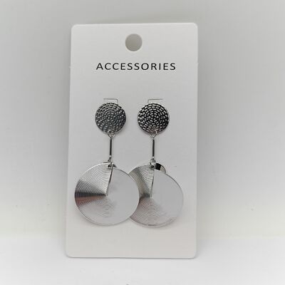 Timeless Durable Silvery Metal Earrings for Women Lightweight and Stylish