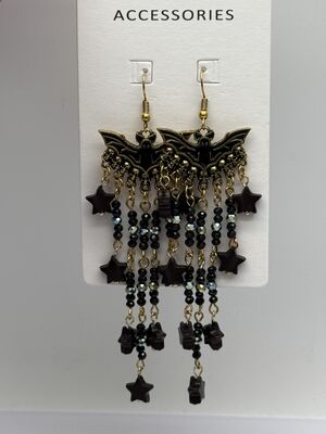 Adults' Stylish Halloween Bat and Star Chandelier Earrings in Various Styles