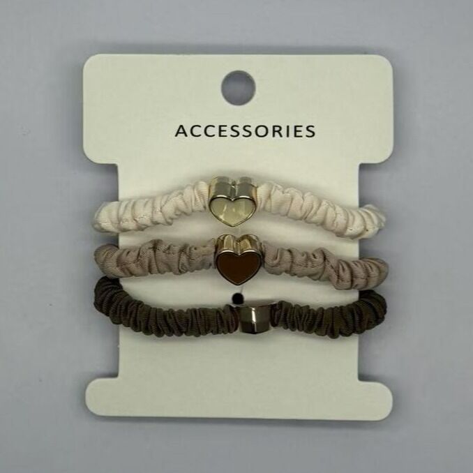 Multi-colors Stylish Elastic Hair Ties with Heart for Endless Styling Options
