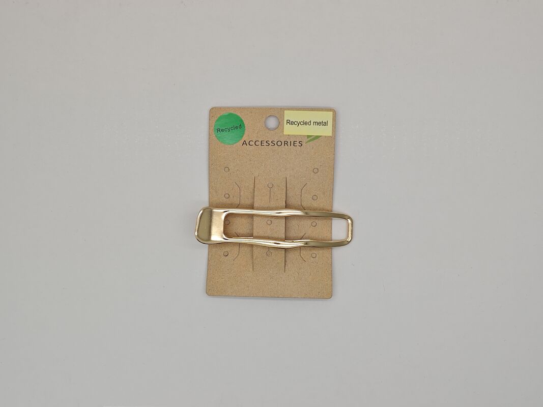 Golden Recycled Metal Hair Clip Perfect for Daily and Geometric Styling