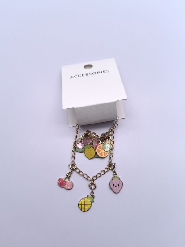 Multiple Fruits Chain Necklace Jewelry for Kids Customizable and Adorable